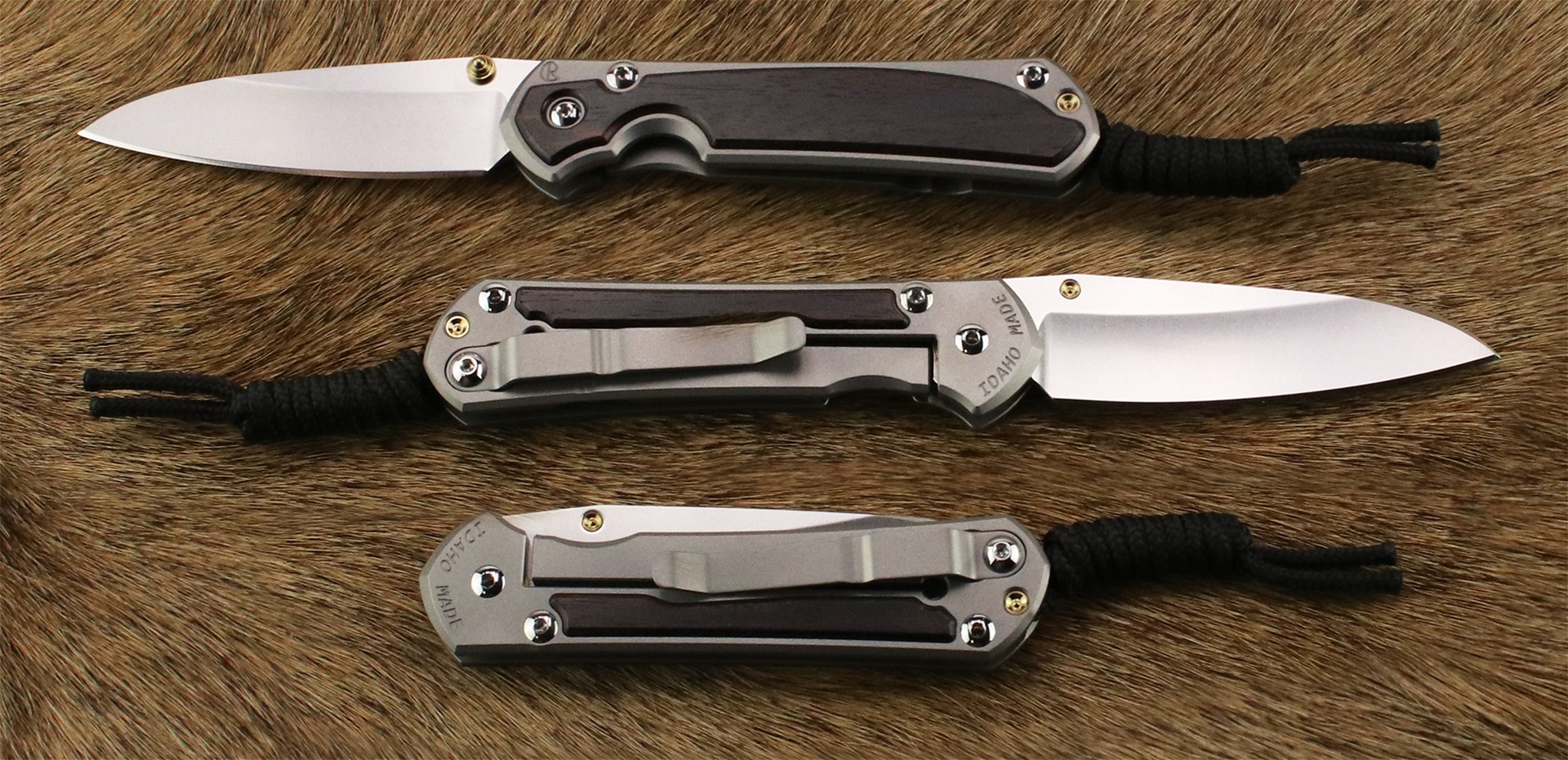 Small Sebenza 31 Inlay Glass Blasted Macassar Ebony Insingo