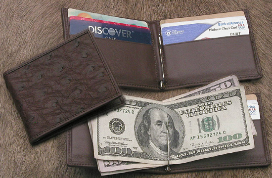 Ostrich Money Clip Wallet                         