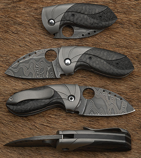 Carved Shortcut #2 Damascus                       