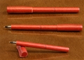 Leather Pen Cover - Red