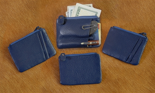 Mission Leather Wallet Blue
