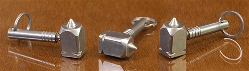 Square Head Titanium Key Chain