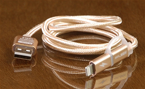 Dual Function USB Cable - Beige