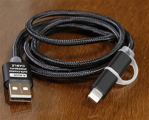 Dual Function USB Cable - Black