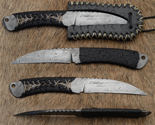 Magnetic Neck Knife\Leather Handle