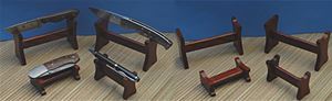 Rosewood knife and Pen Displays                   