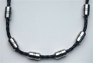 Leather Necklace w/SS Bead                        